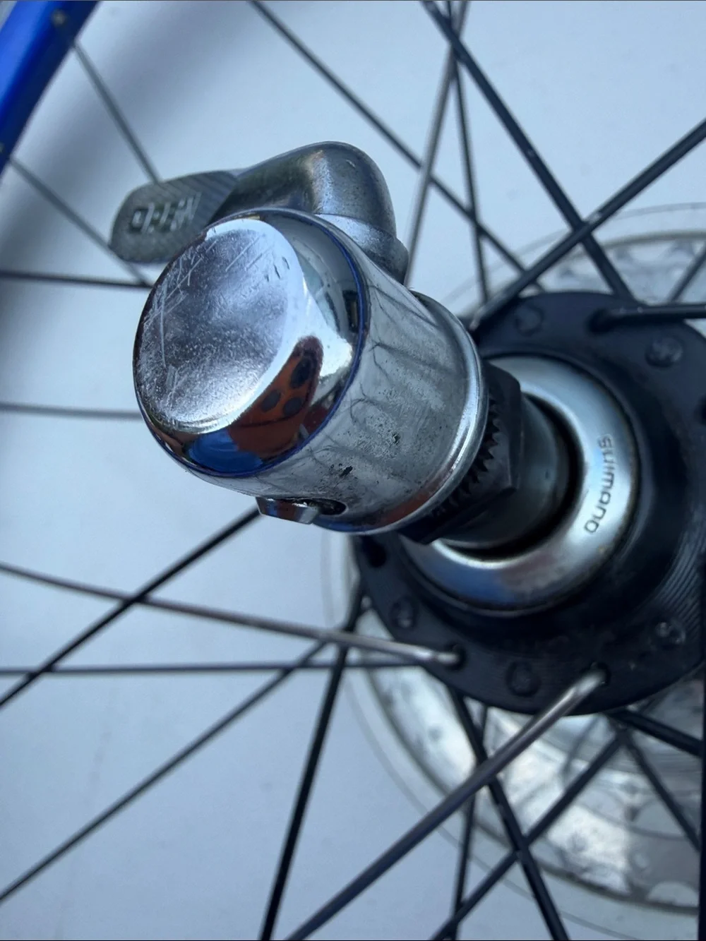 Matrix 750  Blue Bicycle Wheel with Cassette